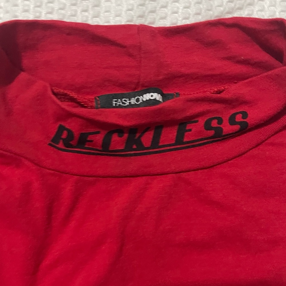 Fashion Nova Reckless Croptop Red XL